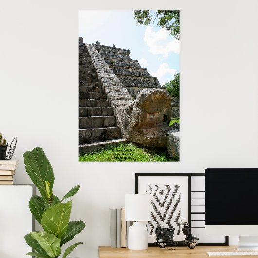 De Serpent, Chichen Ixta, Mayan Ruins, Mexico Poster (Thuiskantoor)