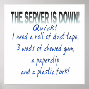 De server is omlaag poster