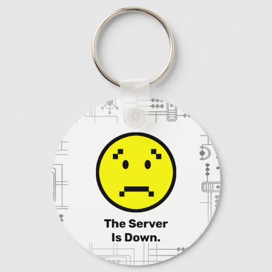 De server is omlaag sleutelhanger (Achterkant)