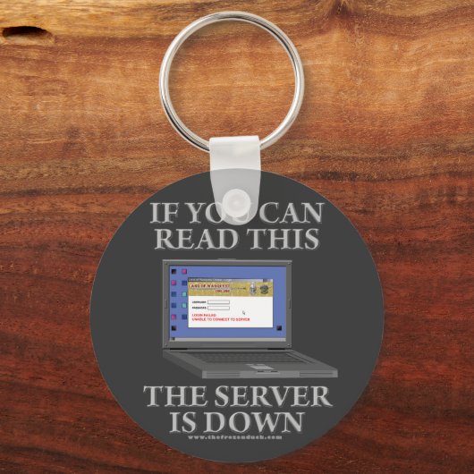 De server is omlaag sleutelhanger (Voorkant)