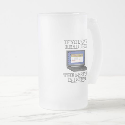 De server is uitgeschakeld matglas bierpul (Voorkant rechts)