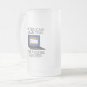 De server is uitgeschakeld matglas bierpul (Voorkant links)