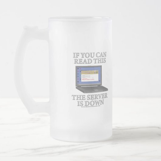 De server is uitgeschakeld matglas bierpul (Links)