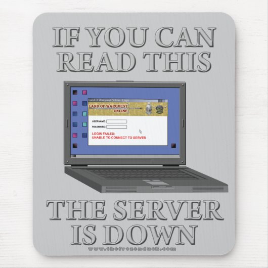 De server is uitgeschakeld muismat (Voorkant)