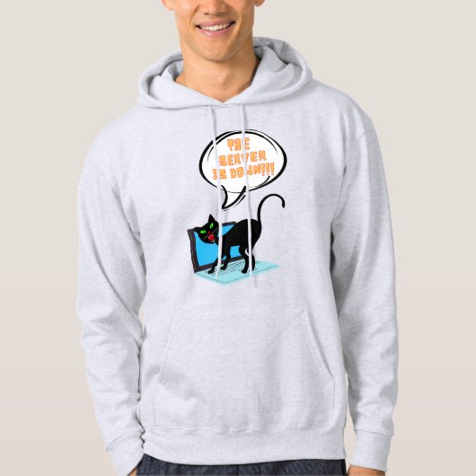 de server van het kattengezegde is neer hoodie (Voorkant)