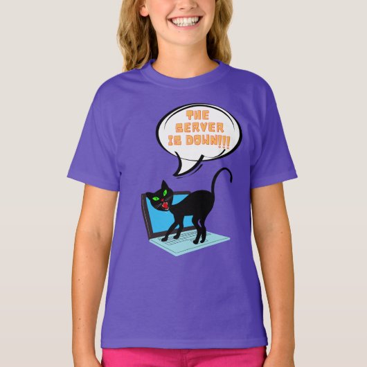 de server van het kattengezegde is neer t-shirt (Voorkant)