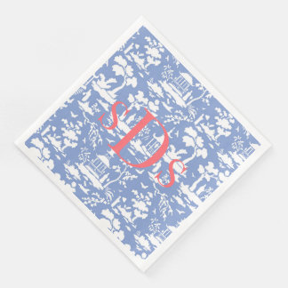 De Servetten van Toile van het monogram