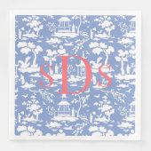 De Servetten van Toile van het monogram (Voorkant)
