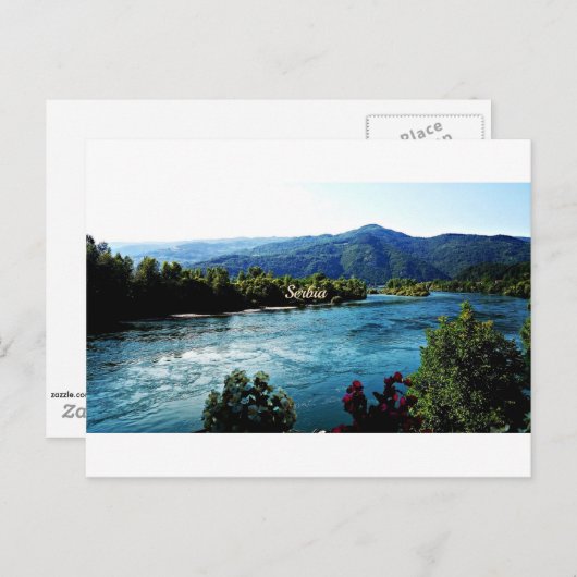 De Servische rivier Briefkaart (Voorkant / Achterkant)