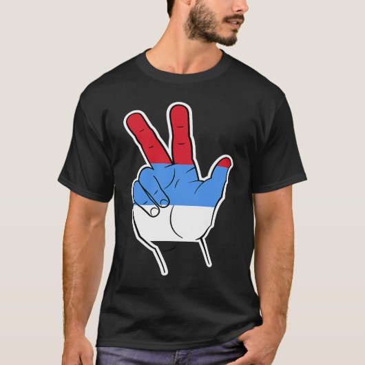 De Servische Salute T-shirt (Voorkant)