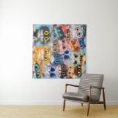 De set katten portretkunst, portret, dier, abstr wandkleed (In Situ (horizontaal))