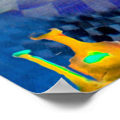 De set portretten abstracte achtergrond van katten poster (Hoek)