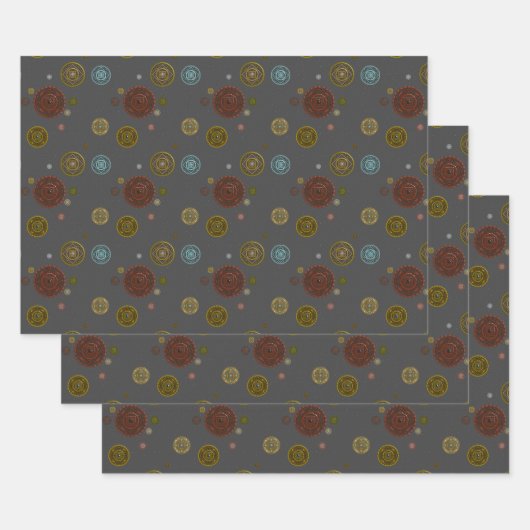 De set van het zodiac Mandalas-overlooppapier Inpakpapier Vel (Set)
