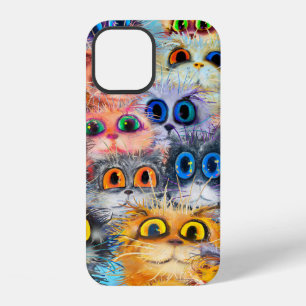 De set van katten portrettenkunst,portret,dier,abs iPhone 12 hoesje