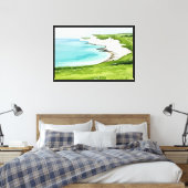 De Seven Sisters-kliffen Canvas Afdruk (Insitu (Slaapkamer))