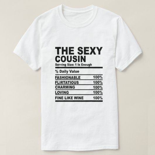 De Sexy Neef Nutrition werkt funny Neef Dank T-shirt (Design voorkant)