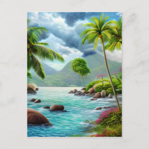 De Seychellen is een eilandengroep in de Seychelle Briefkaart