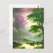 De Seychellen is een eilandengroep in de Seychelle Briefkaart (Voorkant / Achterkant)