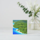 De Seychellen is een eilandengroep in de Seychelle Vierkante Visitekaartje (Staand voorkant)