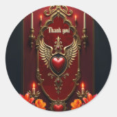 De sfeer van de prachtige stijl. ronde sticker (Voorkant)