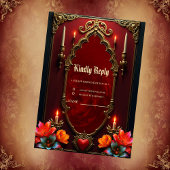 De sfeer van de prachtige  stijl. RSVP kaartje