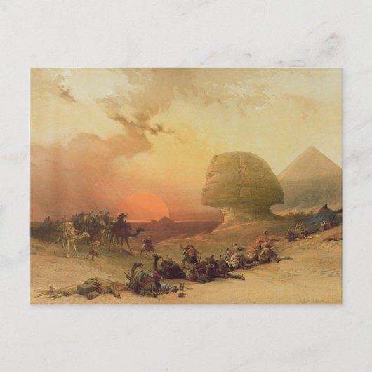 De sfinx bij Giza Briefkaart (Voorkant)