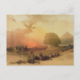 De sfinx bij Giza Briefkaart