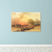 De sfinx bij Giza Canvas Afdruk (Insitu (Houten vloer))