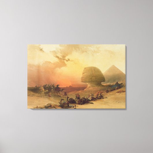 De sfinx bij Giza Canvas Afdruk (Voorkant)