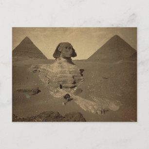 De Sfinx en Pyramiden in Egypte ongeveer 1867 Briefkaart