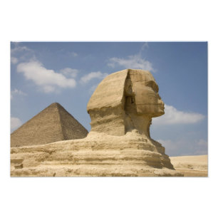 De Sfinx, Giza, Al Jizah, Egypte Foto Afdruk