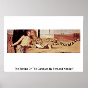 De sfinx of de jurken van Fernand Khnopff Poster