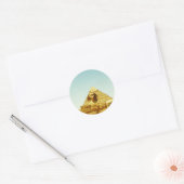 De sfinx ronde sticker (Envelop)