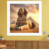 De Sfinx van Giza – Bewaker van de Piramides Canvas Afdruk (Insitu (Woonkamer))