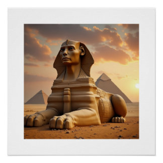 De Sfinx van Giza – Bewaker van de Piramides Perfect Poster