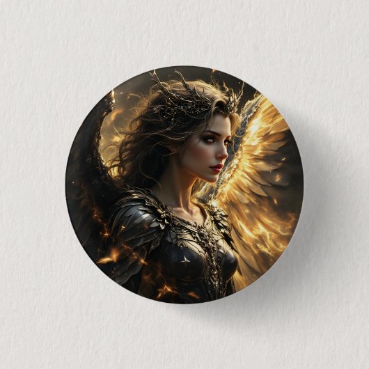 De Shadowflame Seraph Ronde Button 3,2 Cm (Voorkant)