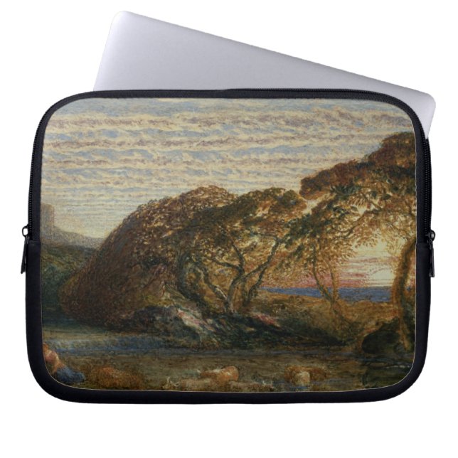 De Shadowy Stream Laptop Sleeve (Voorkant)
