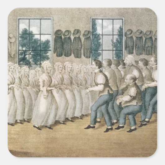 De Shakers in de buurt van Libanon Vierkante Sticker (Voorkant)