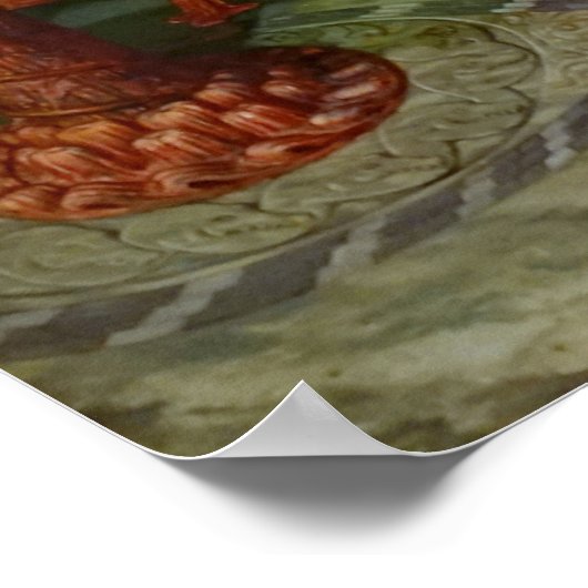 De Shalott-dame van Pre-Raphaelite William Hunt Poster (Hoek)