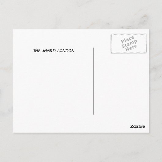 De Shard Briefkaart (Achterkant)