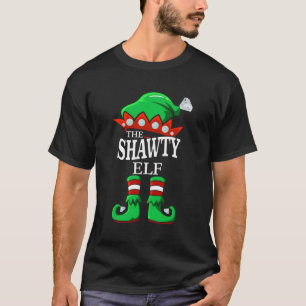 De Shawty Elf Bijpassende Groep Familie Kerstcadea T-shirt