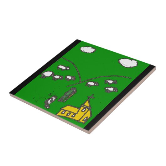 De Sheep Herder Tegeltje (Zijkant)