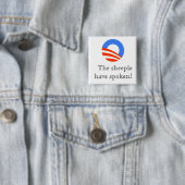 De sheepel heeft gesproken. vierkante button 5,1 cm (In situ)