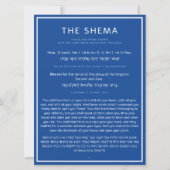 De Shema Jewish Prayer Blauw Engels Hebreeuws Kaar (Voorkant)