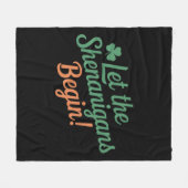 De Shenanigans moeten beginnen met de grappige Ier Fleece Deken (Voorkant (Horizontaal))