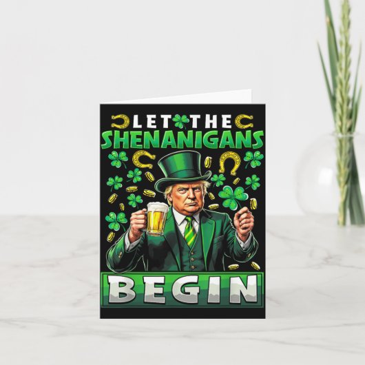 De Shenanigans moeten beginnen met sint-Patricks d Kaart (Voorkant)