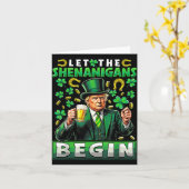 De Shenanigans moeten beginnen met sint-Patricks d Kaart (Gele Bloem)
