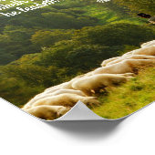 De Shepherd en zijn Sheep Psalm 23 Poster (Hoek)