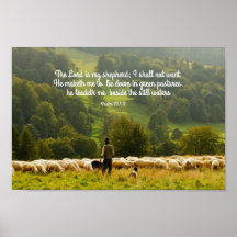 De Shepherd en zijn Sheep Psalm 23