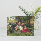 De Shepherd en zijn Vriendin (door Holman Hunt) Kaart (Staand voorkant)